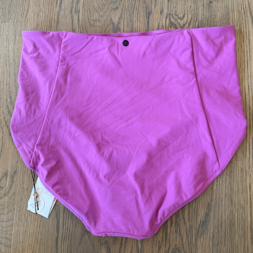 Calia NWT Ultra-High Waisted XL Power Sculpt Swim Bikini Bottoms in Magenta - Picture 4 of 4